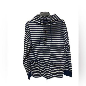 Saint James and J. Crew Relaxed Striped Hooded Sweatshirt